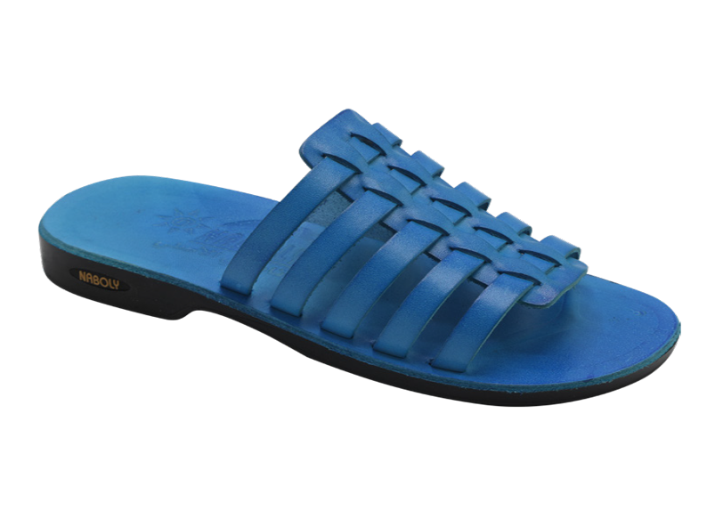 NABOLY Model 05 woven strap slide sandal in blue