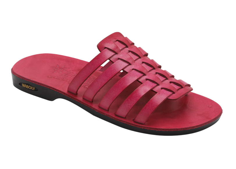 NABOLY Model 05 woven strap slide sandal in pink