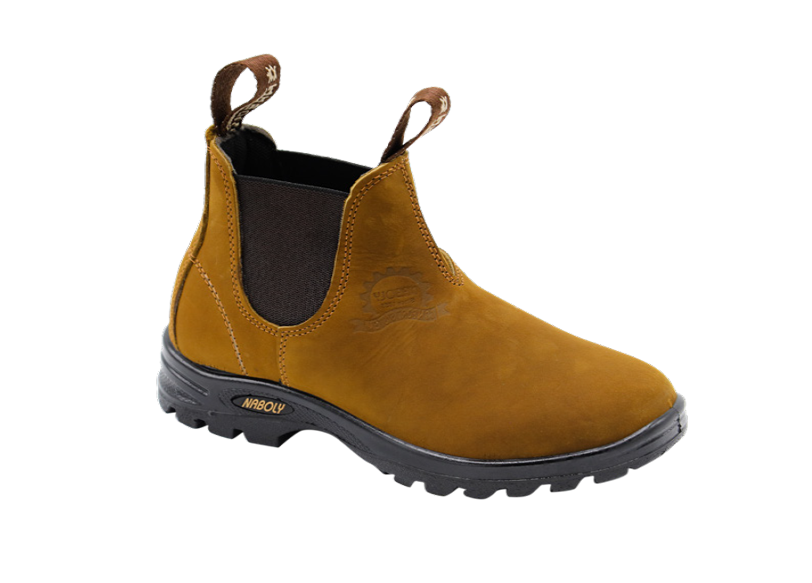 NABOLY Model 101 rugged chelsea work boot in wheat