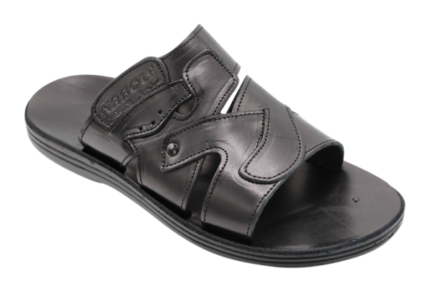 NABOLY Model 132-2 cutout slide sandal in black