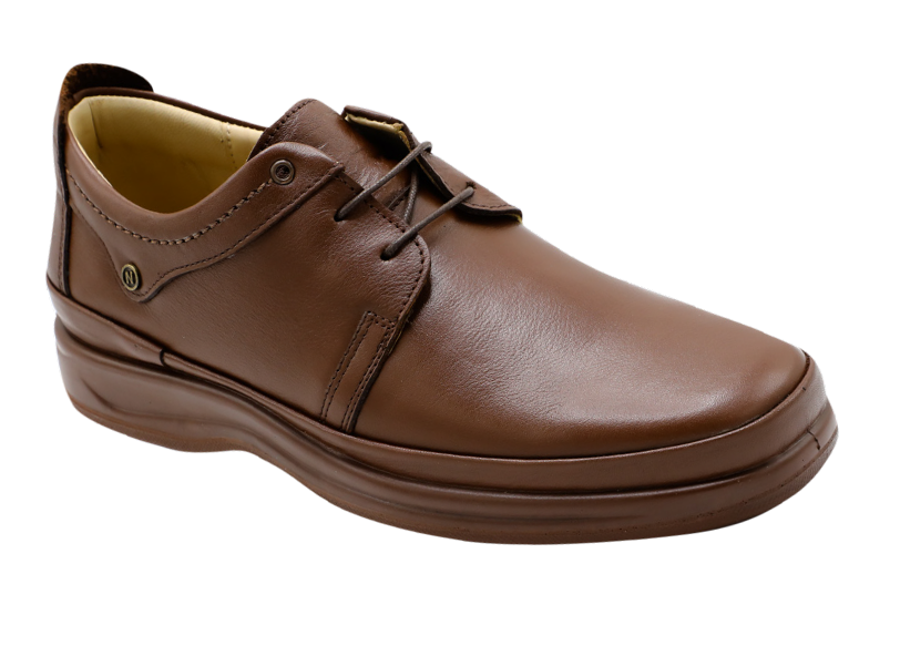 NABOLY Model 3005 apron-toe lace-up dress shoe in brown