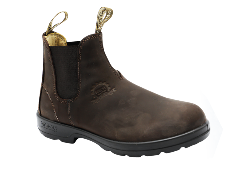 NABOLY Model 301 chelsea work boot in dark brown