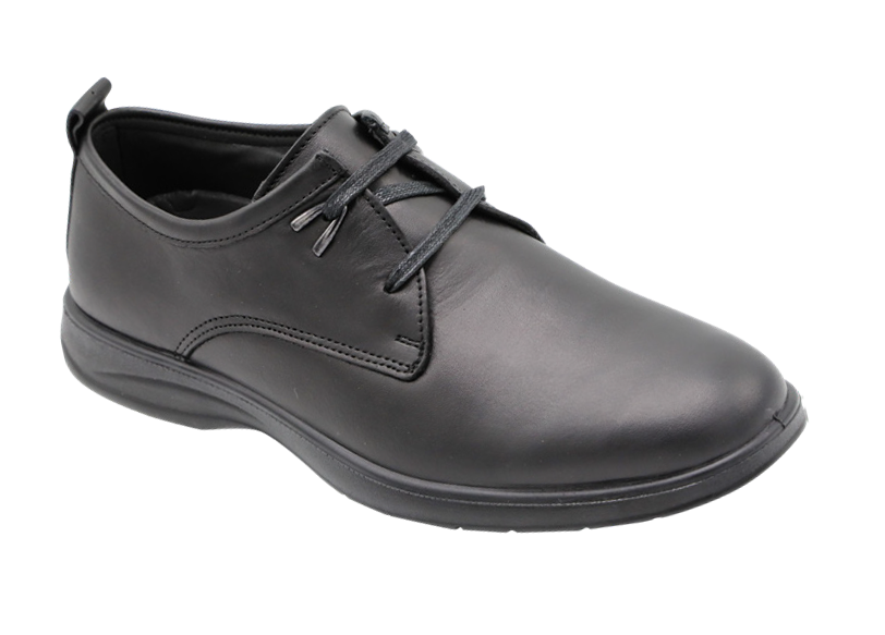 NABOLY Model 3022 plain-toe lace-up dress shoe in black