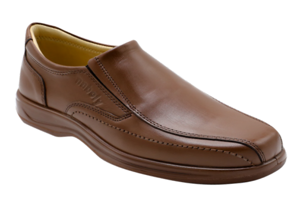 NABOLY Model 4002 moc-toe slip-on dress shoe in brown