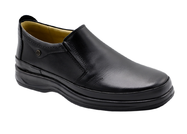 NABOLY Model 4005 high-vamp slip-on dress shoe in black
