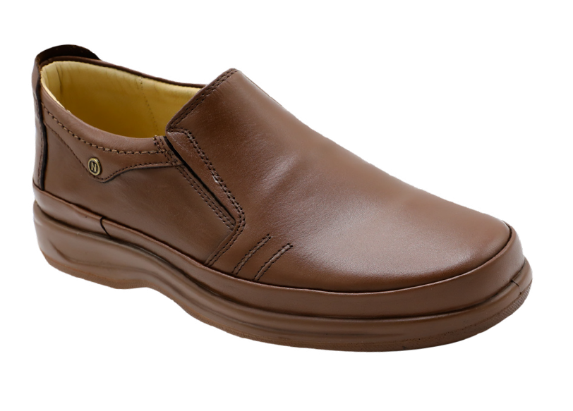 NABOLY Model 4005 high-vamp slip-on dress shoe in brown