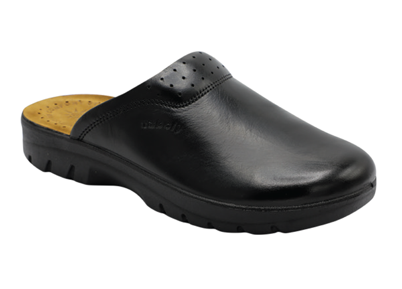 NABOLY Model 65 closed-toe slip-on clog in black