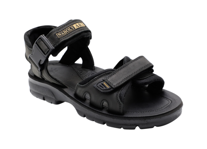 NABOLY Model 81 adjustable dual-strap sport sandal in black
